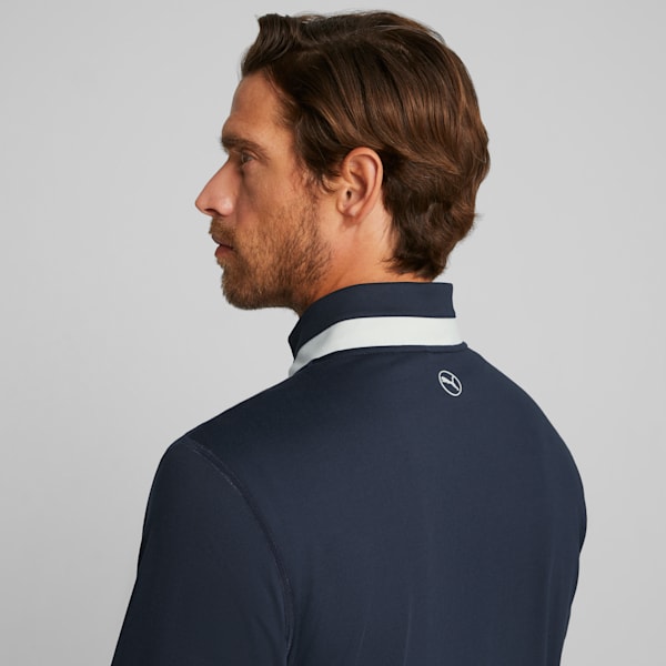 Sudadera ligera de golf para hombre, Navy Blazer-Ash Gray, extralarge