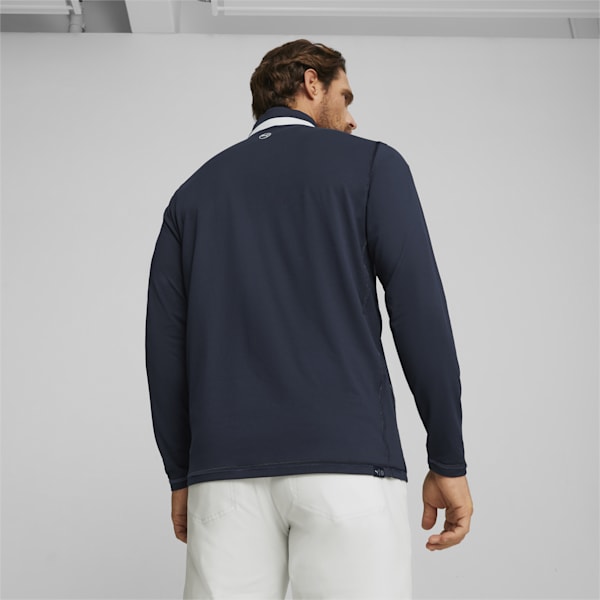 Men's Lightweight Golf Pullover, Navy Blazer-Ash Gray, extralarge