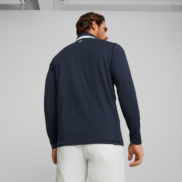 Men's Lightweight Golf Pullover, Navy Blazer-Ash Gray, extralarge