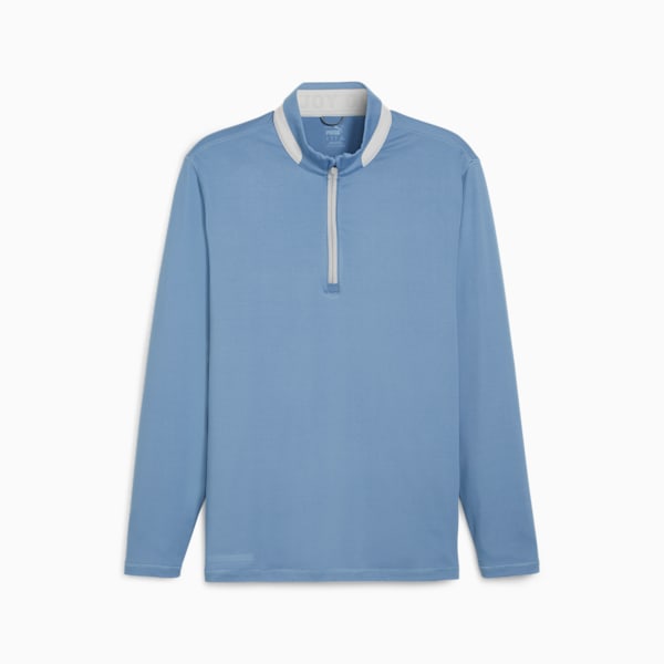Sudadera ligera de golf para hombre, Zen Blue-Ash Gray, extralarge