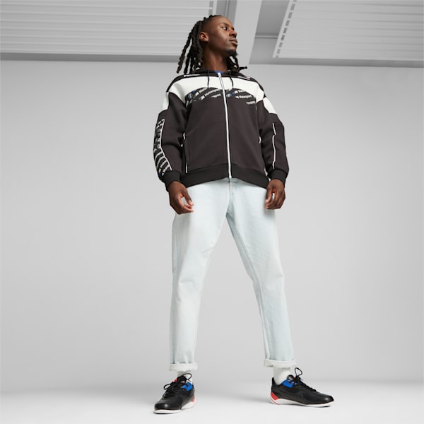 Sudadera tipo chamarra BMW M Motorsport para hombre, PUMA Black, extralarge