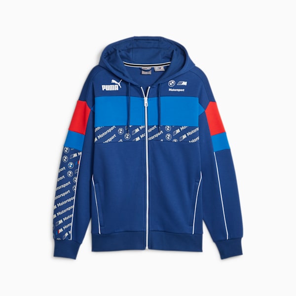 BMW M Motorsport Men's Sweatshirt Jacket, Pro Blue-M Color, extralarge