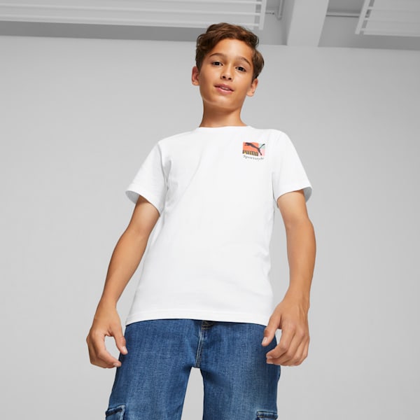 Classics Brand Love Boys' Tee, PUMA White, extralarge