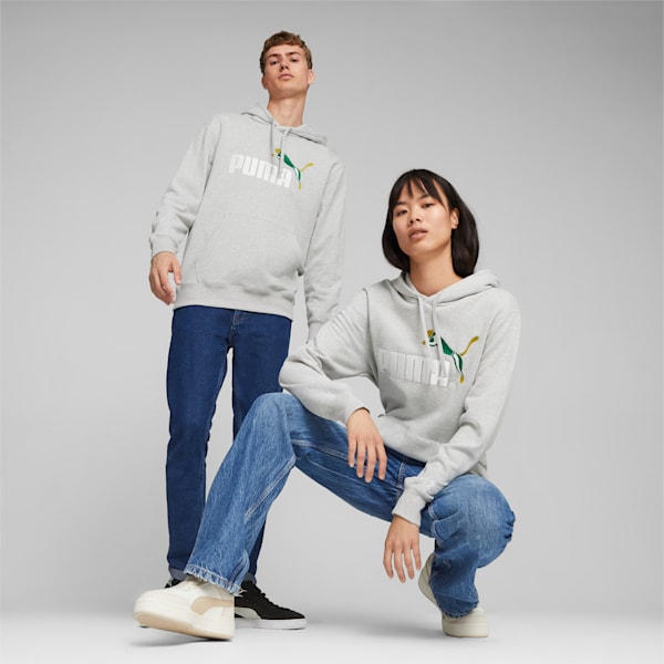 NO.1 LOGO Unisex Hoodie, Light Gray Heather, extralarge-AUS