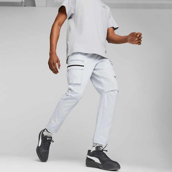 Above the Clouds Men's Basketball Sweatpants, Platinum Gray, extralarge