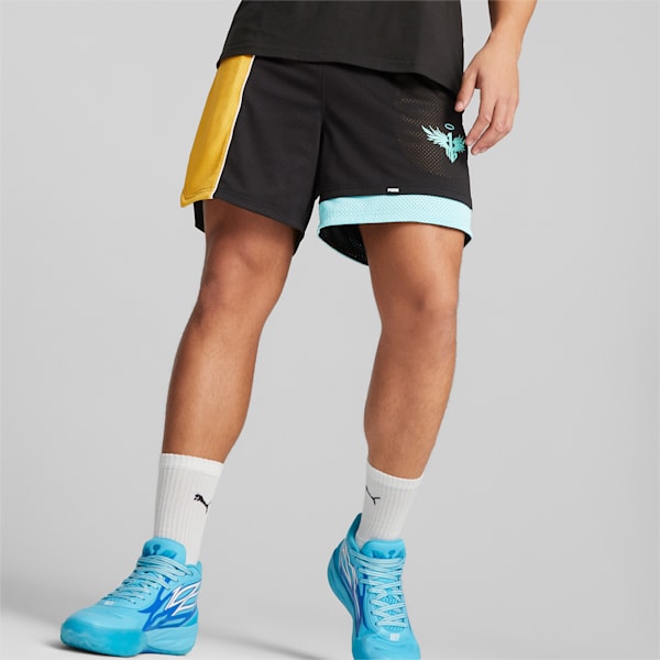 PUMA x MELO Rare Ralph Men's Basketball Shorts, PUMA Black, extralarge-IND