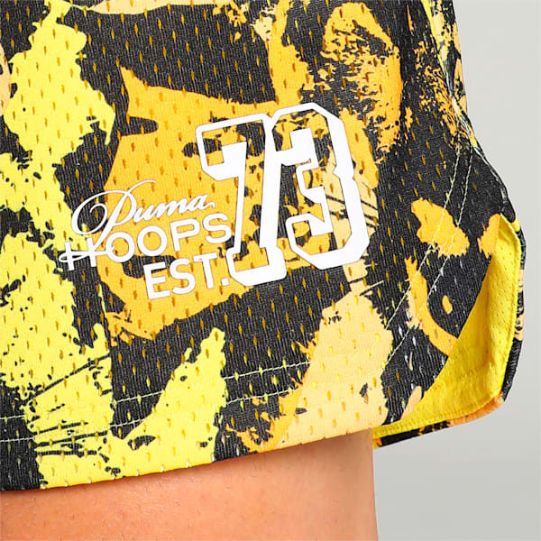 Franchise Men's Printed Basketball Shorts, Lemon Meringue-AOP, extralarge-IND