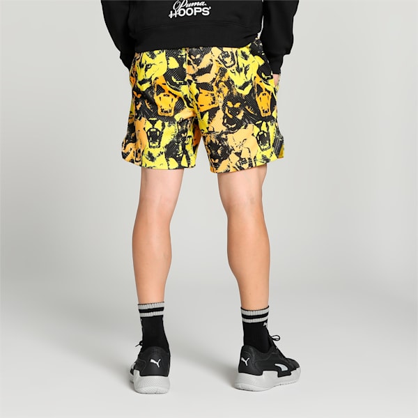 Franchise Men's Printed Basketball Shorts, Lemon Meringue-AOP, extralarge-IND