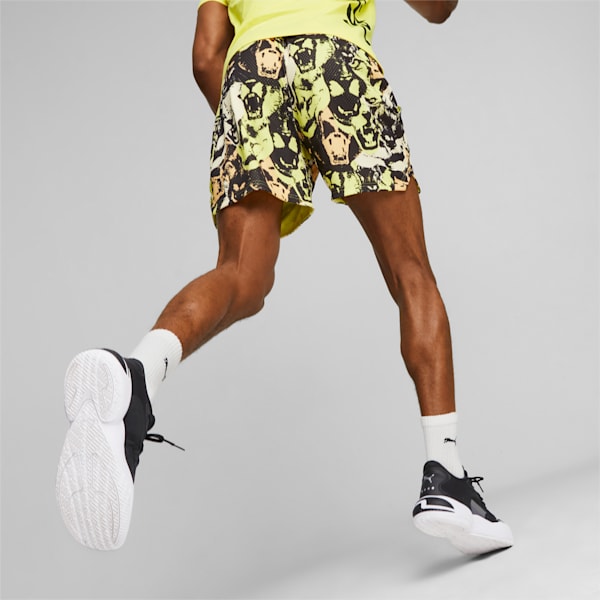 Franchise Men's Printed Basketball Shorts, Lemon Meringue-AOP, extralarge-AUS
