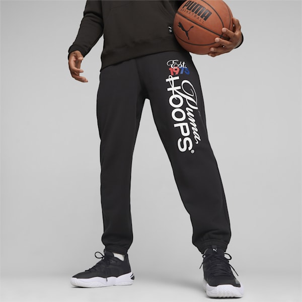 Franchise Men's Basketball Sweat Pants, PUMA Black, extralarge-AUS
