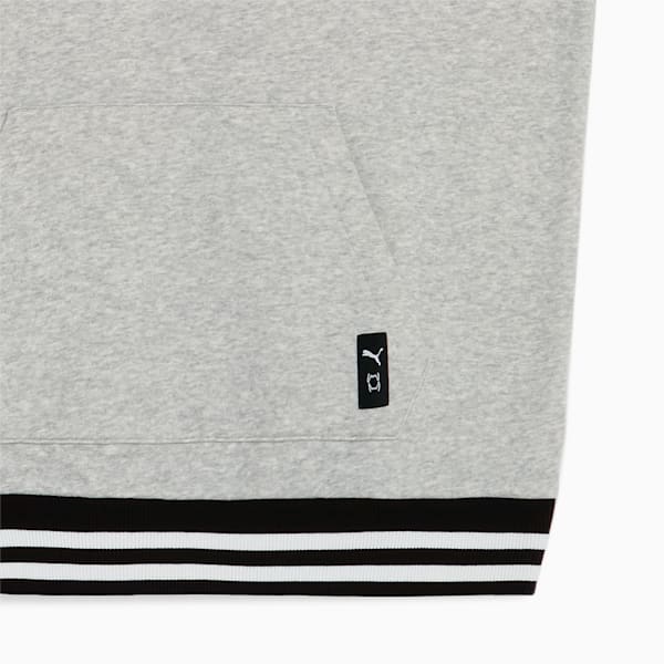 メンズ バスケットボール フランチャイズ コア フーディー, Light Gray Heather-PUMA Black, extralarge-JPN