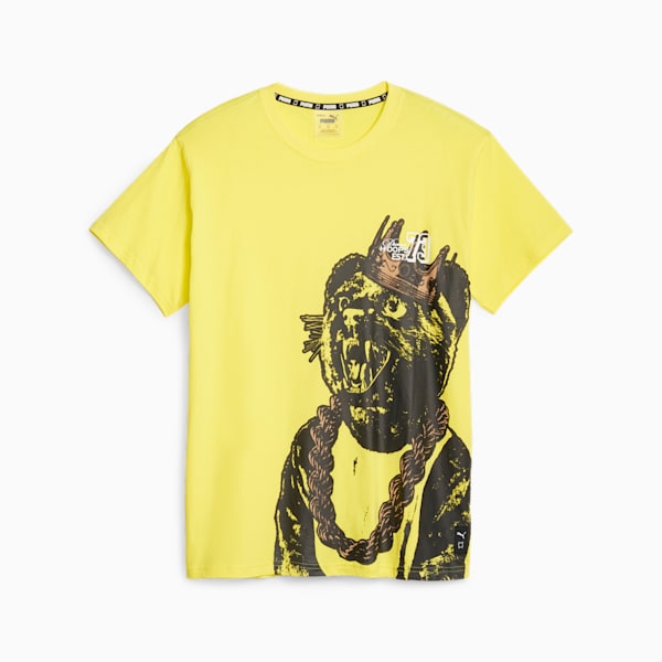 Camiseta estampada de básquetbol Franchise para hombre, Lemon Meringue, extralarge