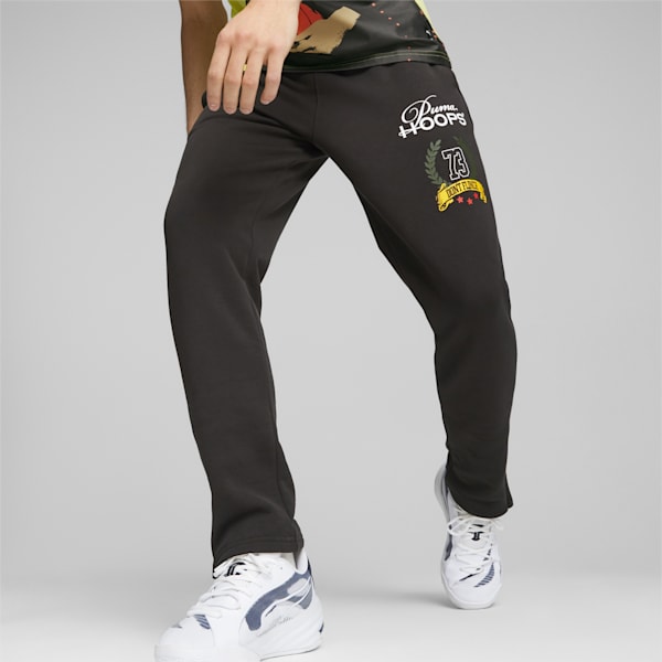 FRANCHISE Men's Basketball Sweat Pants, PUMA Black, extralarge-AUS