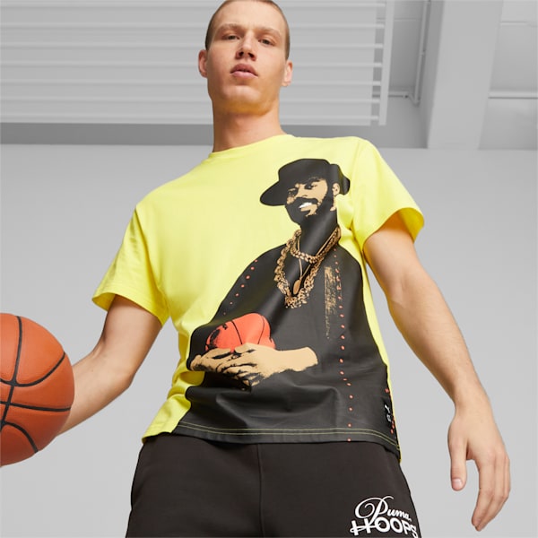 Franchise Men's Basketball Graphic Tee, Lemon Meringue, extralarge-GBR