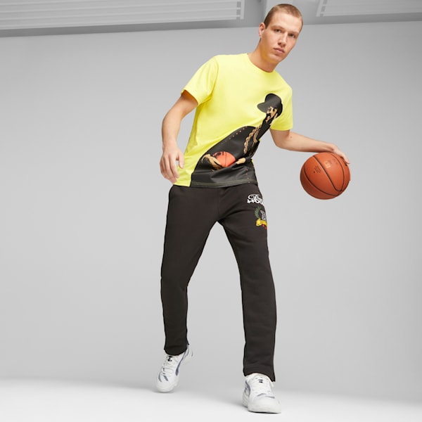 Franchise Men's Basketball Graphic T-shirt, Lemon Meringue, extralarge-IND