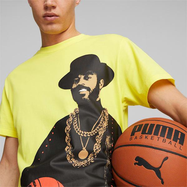 Camiseta estampada de básquetbol Franchise para hombre, Lemon Meringue, extralarge