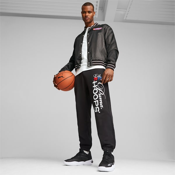 Clyde's Closet Men's Basketball Jacket, PUMA Black, extralarge