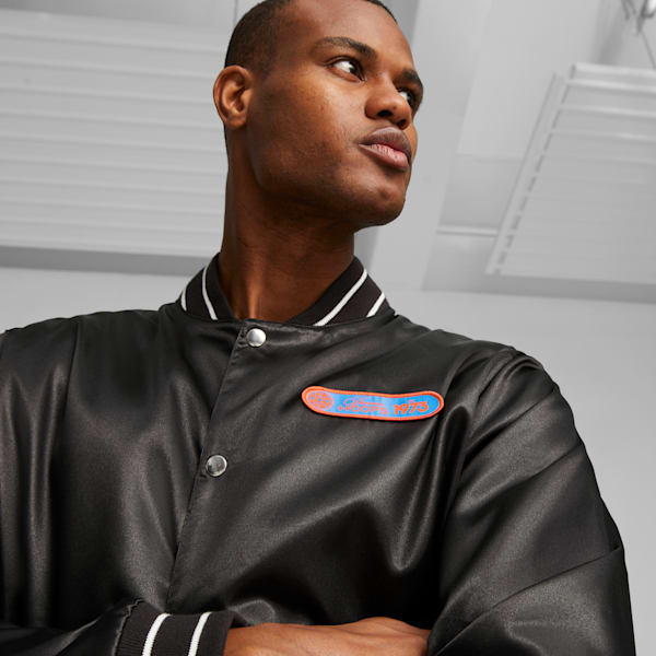 Clyde's Closet Men's Basketball Jacket, PUMA Black, extralarge