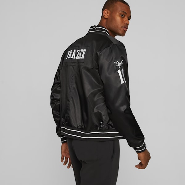 Clyde's Closet Men's Basketball Jacket, PUMA Black, extralarge