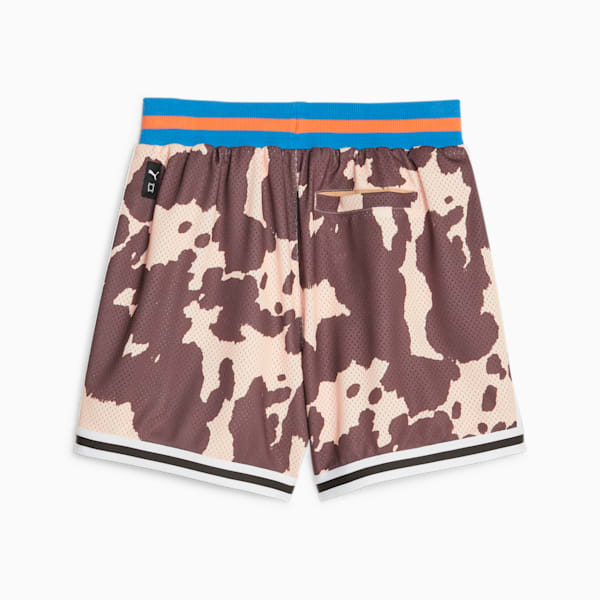 Clyde's Closet Men's Basketball Shorts, Sand Dune-Chestnut Brown-AOP, extralarge-AUS