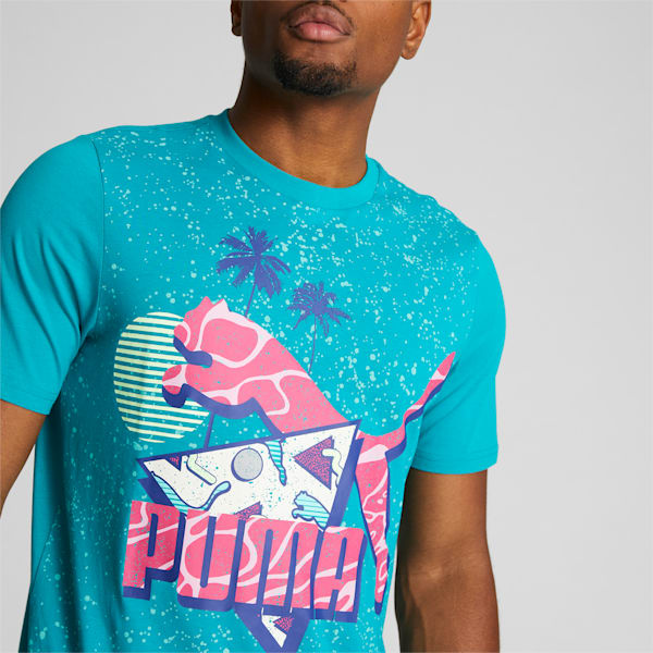 T-shirt Spring Fling Classics AOP, homme, Deep Aqua, extralarge