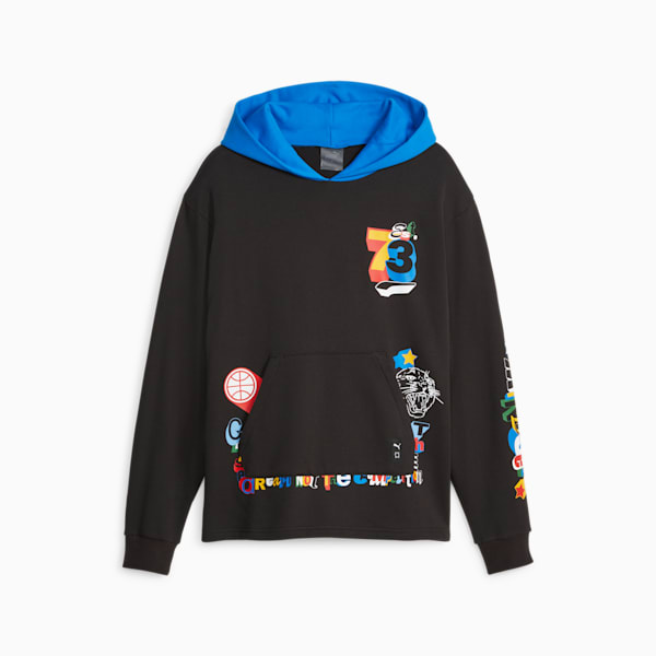 Sudadera con capucha de básquetbol Trash Talk para hombre, PUMA Black, extralarge