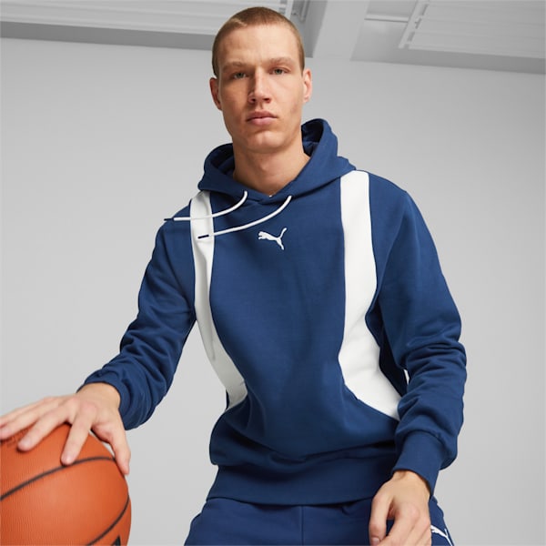 Blueprint Formstrip Men's Basketball Hoodie, Persian Blue-PUMA White, extralarge-IND