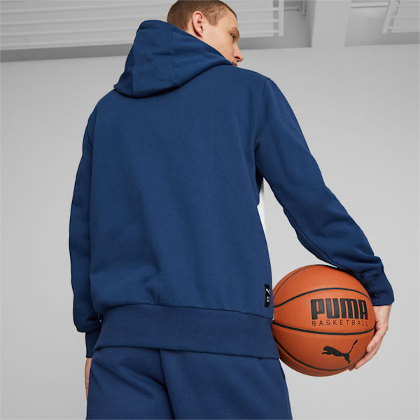 Blueprint Formstrip Men's Basketball Hoodie, Persian Blue-PUMA White, extralarge-AUS
