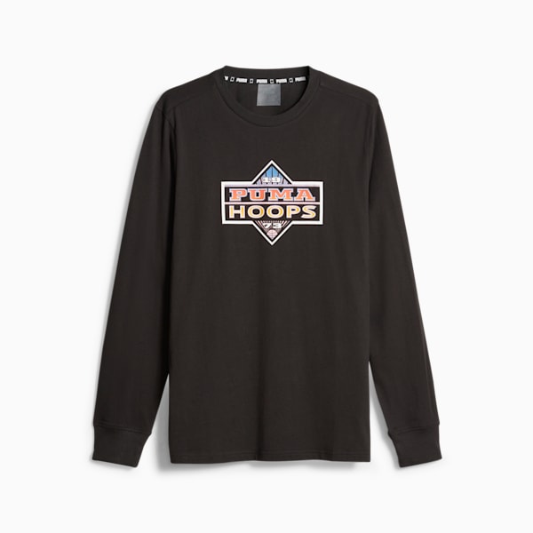 メンズ バスケットボール ブループリント グラフィック Tシャツ 長袖, PUMA Black, extralarge-JPN