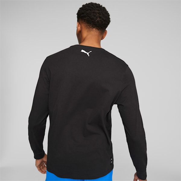 メンズ バスケットボール ブループリント グラフィック Tシャツ 長袖, PUMA Black, extralarge-JPN