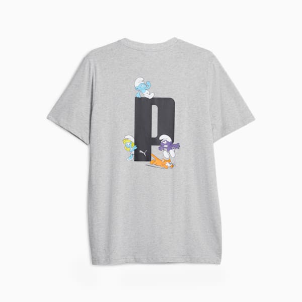 PUMA x THE SMURFS Men's Tee, Light Gray Heather, extralarge-IND
