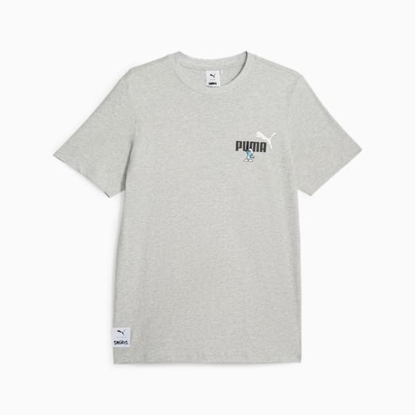 PUMA x THE SMURFS Men's Tee, Light Gray Heather, extralarge-IND