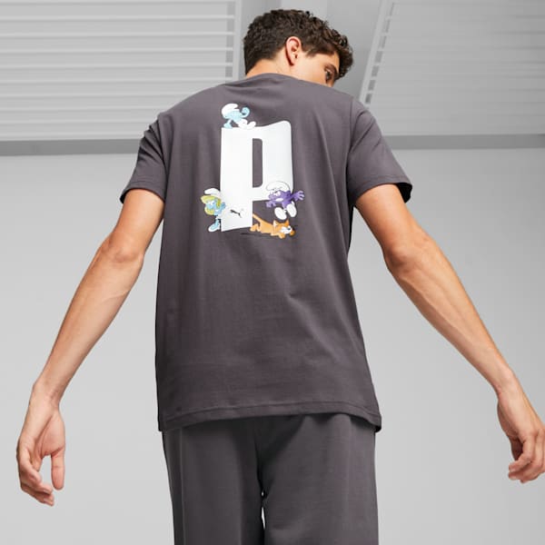 PUMA x THE SMURFS Men's Tee, Dark Coal, extralarge-IND