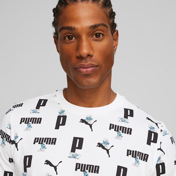 メンズ PUMA x スマーフ AOP Tシャツ, PUMA White, extralarge-JPN