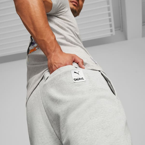 Pants deportivos PUMA x LOS PITUFOS, Light Gray Heather, extralarge