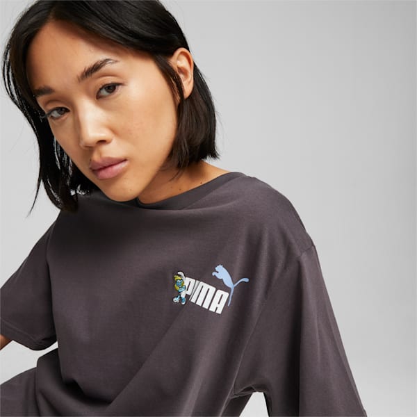 PUMA x THE SMURFS Tee Dress, Dark Coal, extralarge-IND