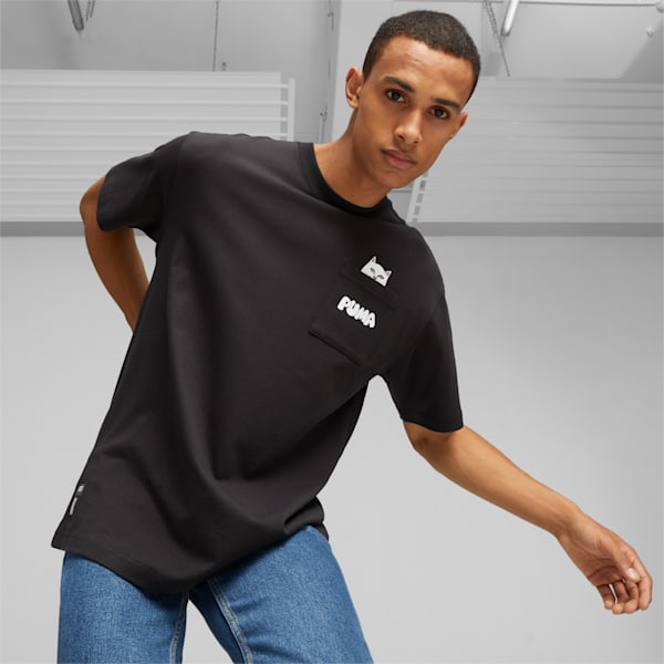 メンズ PUMA x RIPNDIP ポケット Tシャツ, PUMA Black, extralarge-JPN