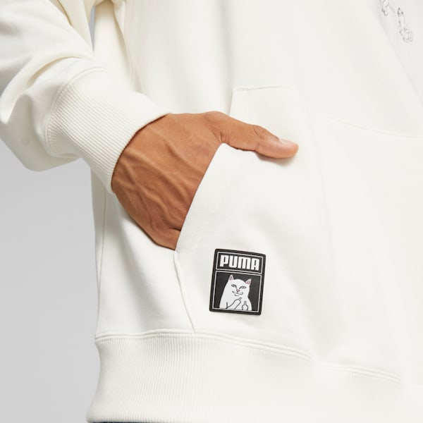 Sudadera con gorra PUMA x RIPNDIP para hombre, Warm White, extralarge