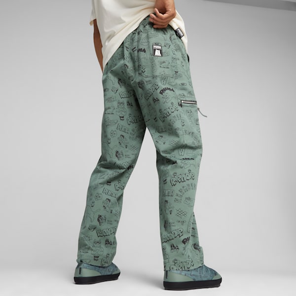 PUMA x RIPNDIP Men's Twill Pants, Eucalyptus, extralarge-IND