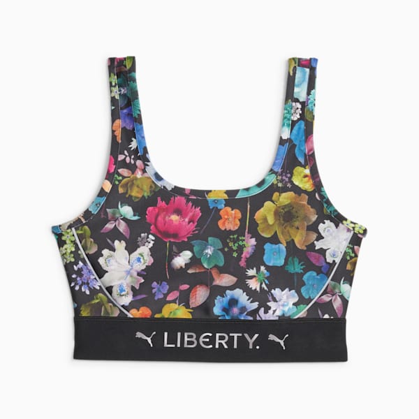 Top Corto PUMA x LIBERTY para mujer, PUMA Black-AOP, extralarge
