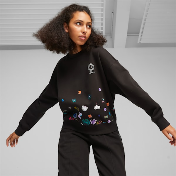 PUMA x LIBERTY Women's Sweatshirt, PUMA Black, extralarge-GBR