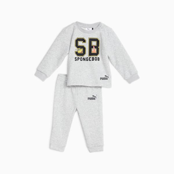 PUMA x SPONGEBOB SQUAREPANTS Toddlers' Jogger Set, Light Gray Heather, extralarge-AUS