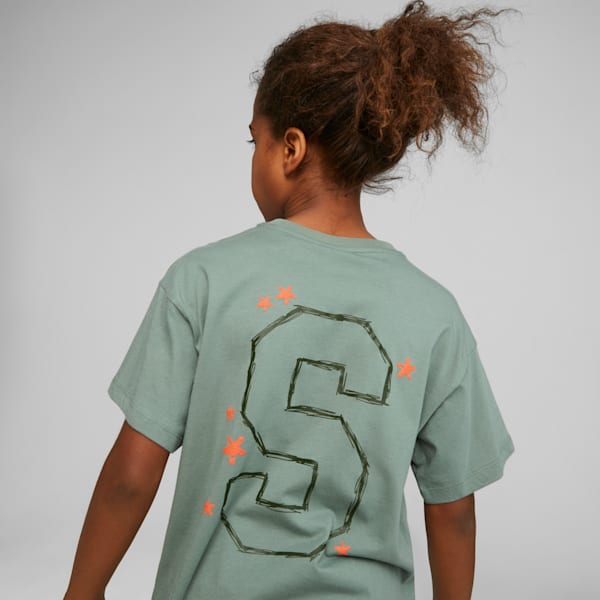 キッズ PUMA x スポンジ・ボブ グラフィック Tシャツ 128cm-164cm, Eucalyptus, extralarge-JPN