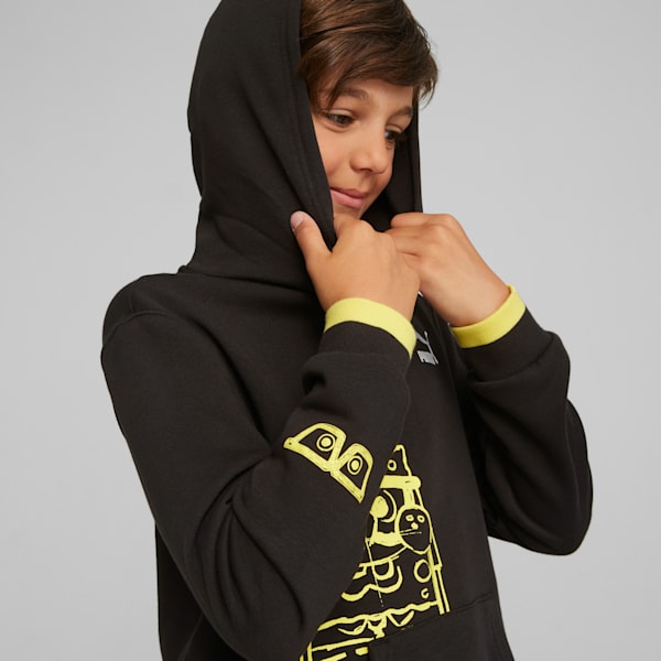PUMA x SPONGEBOB SQUAREPANTS Kids' Hoodie, PUMA Black, extralarge