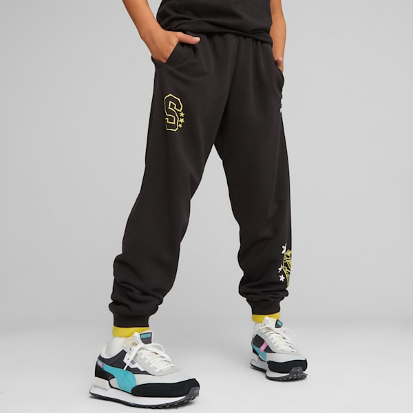 PUMA x SPONGEBOB SQUAREPANTS Youth Sweatpants, PUMA Black, extralarge-IND