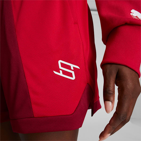 STEWIE x RUBY Women's Basketball Shorts, Intense Red-Urban Red, extralarge