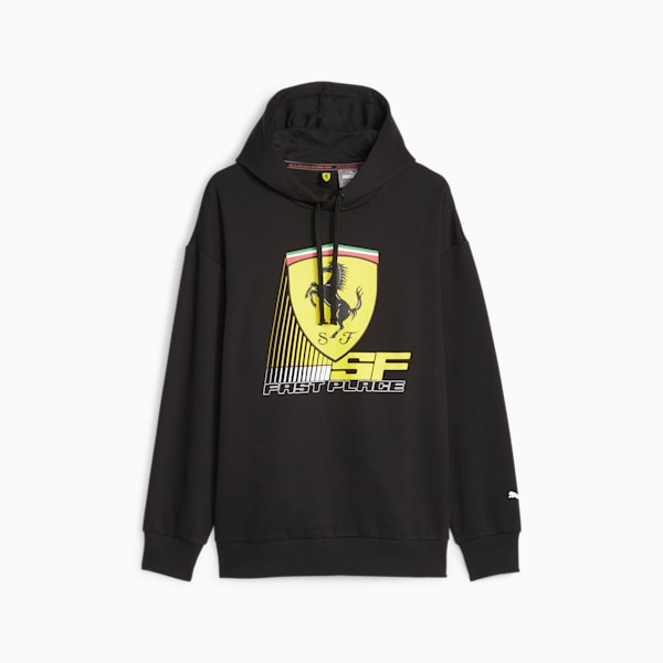 Chandail à capuchon de sports motorisés Scuderia Ferrari Race CBS, hommes, PUMA Black, extralarge