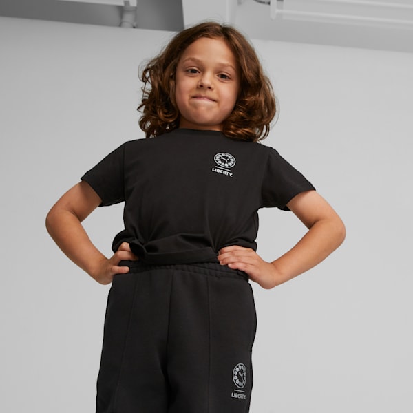 PUMA x LIBERTY Kids' Graphic Tee, PUMA Black, extralarge