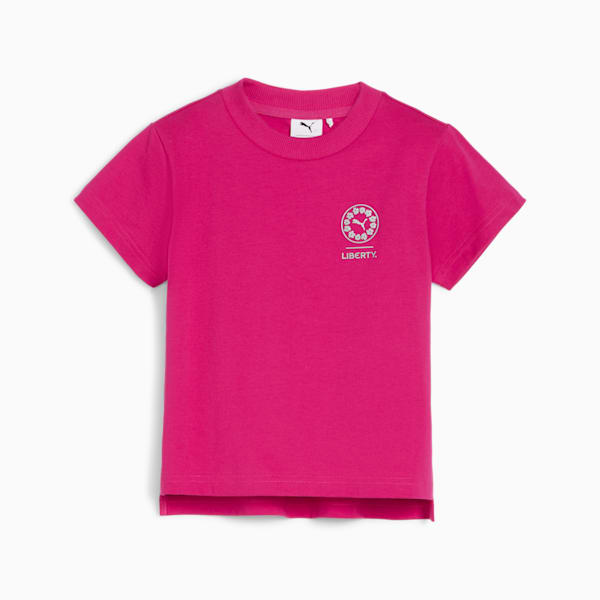 PUMA x LIBERTY Kids' Graphic Tee, Pinktastic, extralarge-GBR