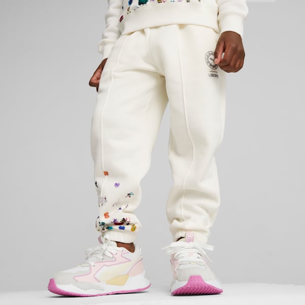 PUMA x LIBERTY Kids' Sweatpants, Warm White, extralarge